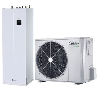 Photo de pompe à chaleur air/eau Midea.
