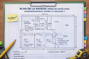 Plan de maison et dimensionnement thermique